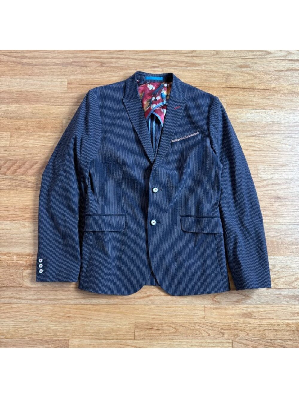 Ted Baker London Men's Blue Textured Blazer